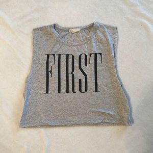 MUSCLE TEE // cropped